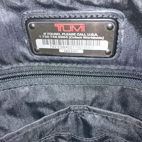 Tumi Alpha T-Pass Briefcase Laptop Organizer Ballistic Nylon Black Office Bag